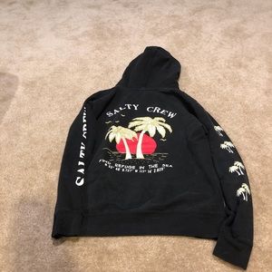 salty crew men’s small hoodie black